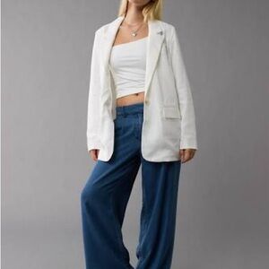 AE Drapey Linen Blazer